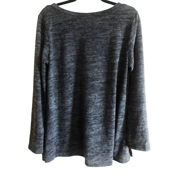 Forgotten Grace Brushed Hacci Pullover Tunic Top Sz Small in Dark Charcoal NWT - Picture 4 of 7